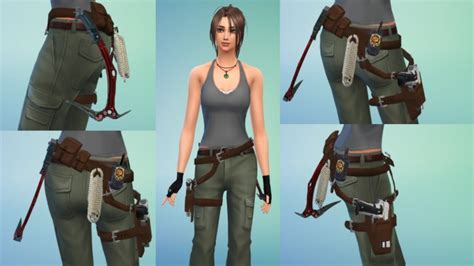 Lara Croft Tomb Raider Holster Gun Belt by Sri at Mod The Sims » Sims 4 ...