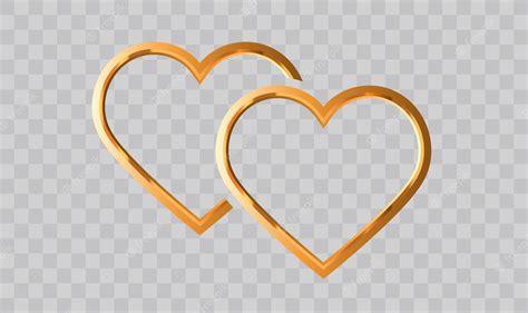 Premium Vector | Gold heart element design vector illustration