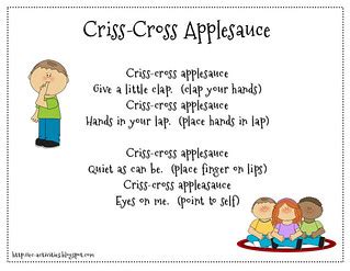 EC Activities: Criss-Cross Applesauce: Transition Poem