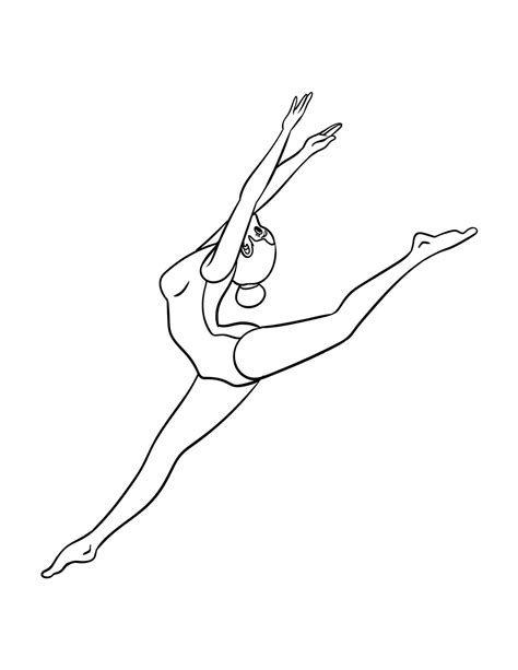 Gymnastics Isolated Coloring Page for Kids 11416455 Vector Art at Vecteezy