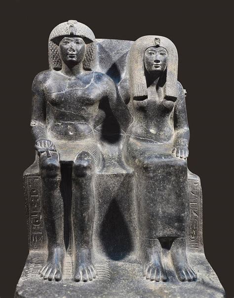 Statue of Thutmose IV and his mother Tiaa - Egypt Museum