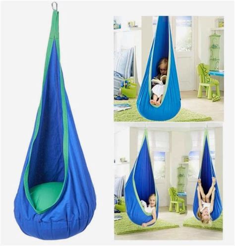 Outdoor Sensory Pod Swing - Blue - Kids Play WA