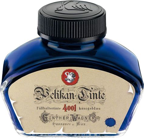 Pelikan 4001 Historical Bottled Ink for Fountain Pens, Royal Blue, 62.5ml, 1 Each (340299 ...