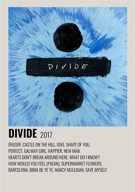 minimalist polaroid album poster divide ed sheeran | Music album cover, Music poster, Music ...