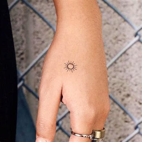 Simple sun fake temporary tattoo etsy canada – Artofit