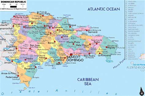 Mapa Político de República Dominicana - Blog didáctico