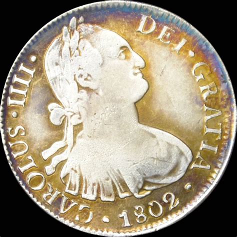 1802 Spanish Colonial Coins Mexico Mint 8 Reales Brass Silver Plated Copy Coin High Quality Can ...