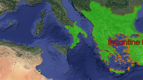 Byzantine Empire boundaries on 3D map 25528636 Stock Video at Vecteezy