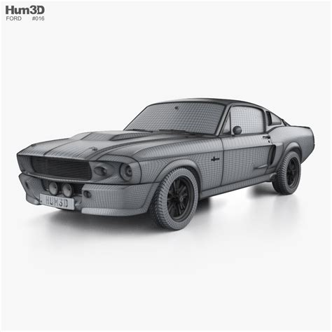 Ford Mustang Shelby GT500 Eleanor 1967 3D model - Vehicles on Hum3D