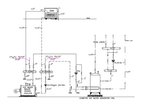 Water boiler drawing in autocad - Cadbull