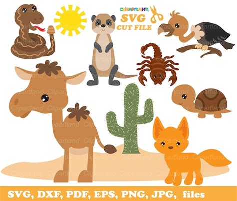 INSTANT Download. Desert Animals Svg Cut Files and Clip Art. - Etsy