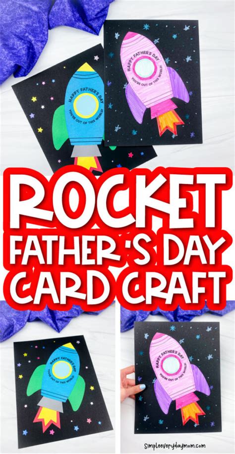 Rocket Father's Day Card Craft [Free Template]