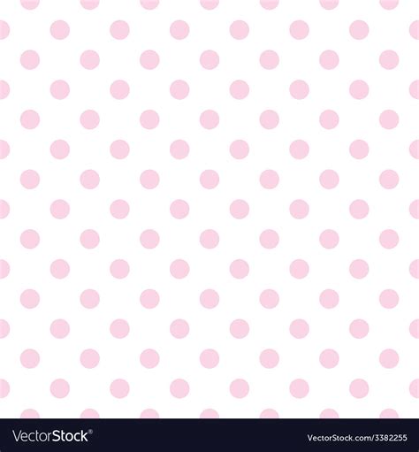 Tile pattern pink polka dots on white background Vector Image