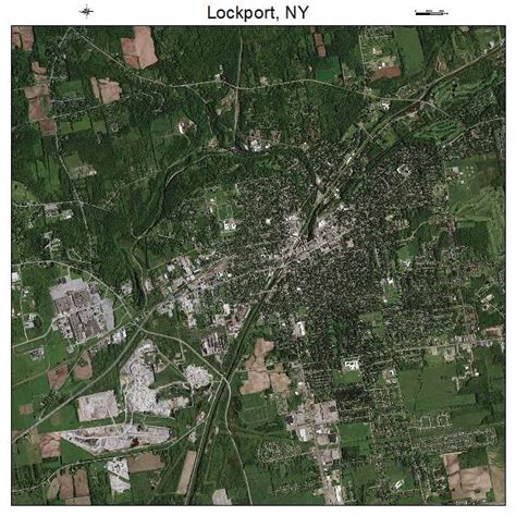 Aerial Photography Map of Lockport, NY New York