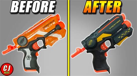 How To Spray Paint Nerf Guns - TUTORIAL - Nerf Firestrike - YouTube