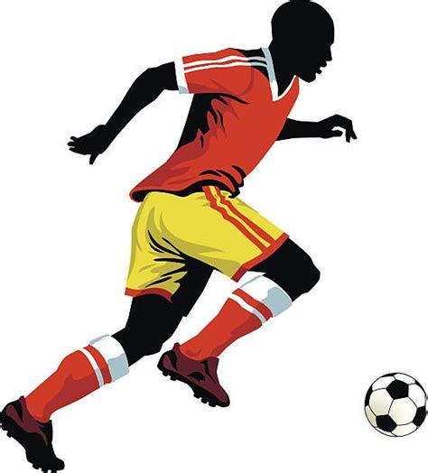 Soccer Player Running With the Ball - Football vector art illustration | Soccer players, Sport ...