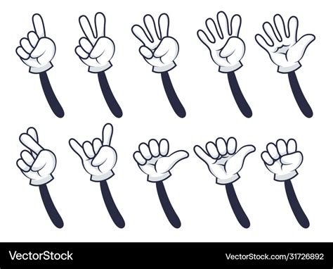 Cartoon hand counting Royalty Free Vector Image