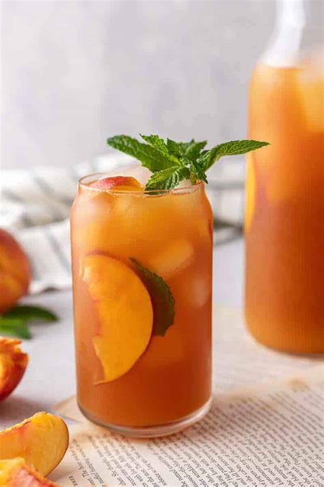 Refreshing 3 ingredient Peach Iced Tea recipe - Lifestyle of a Foodie