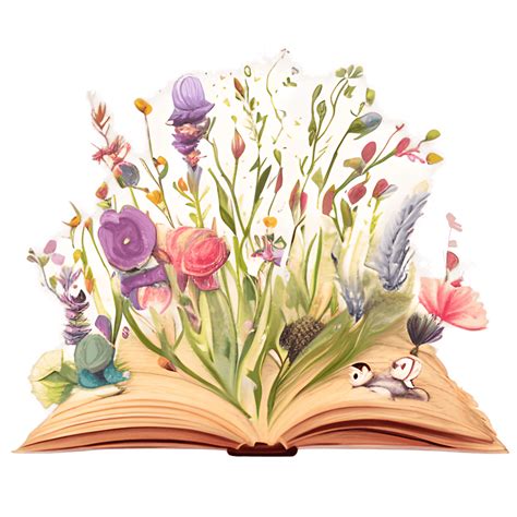 Flores Silvestres Que Crecen En Un Libro Abierto ·, 57% OFF