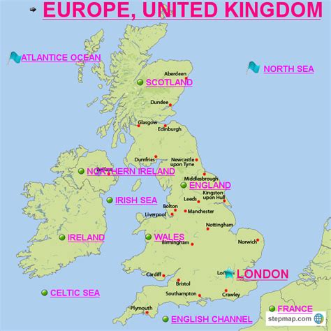 United Kingdom Europe Map