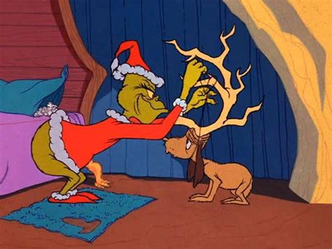 Max the dog reluctantly impersonates Santa's reindeer in the Grinch's | Dr. Seuss's Animal ...