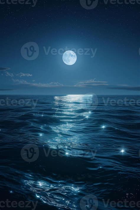 full moon OCEAN 44561730 Stock Photo at Vecteezy