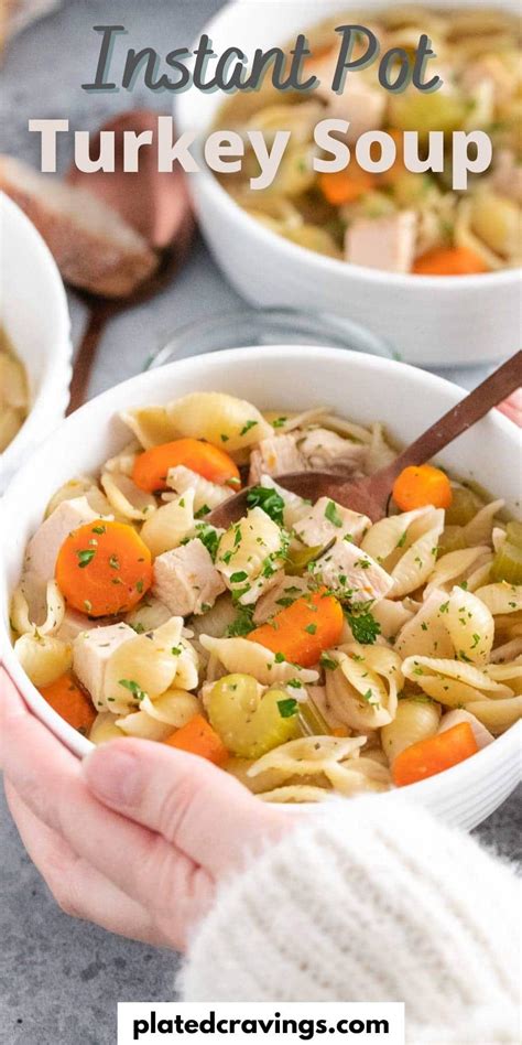 Instant Pot Turkey Soup - Plated Cravings