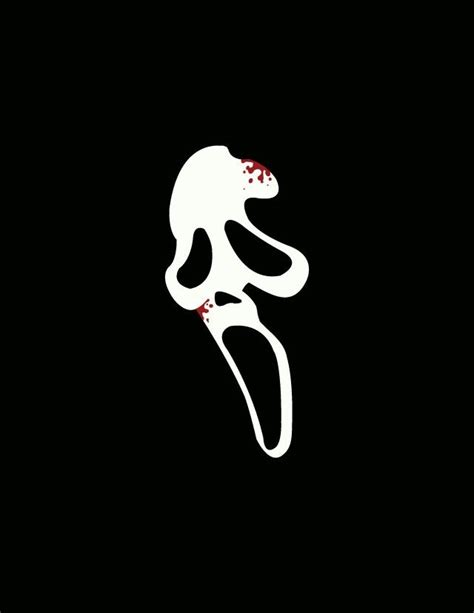 Ghostface Icon | Silhouette stencil, Ghost face drawing easy, Easy drawings