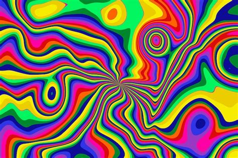 Free Vector | Flat-hand drawn acid colored groovy background