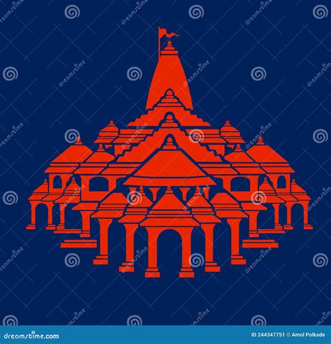 Shri Ram Mandir Ayodhya Royalty-Free Stock Image | CartoonDealer.com ...