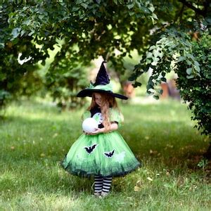 Deluxe Green Halloween Witch Costume for Girl, Toddler - Etsy