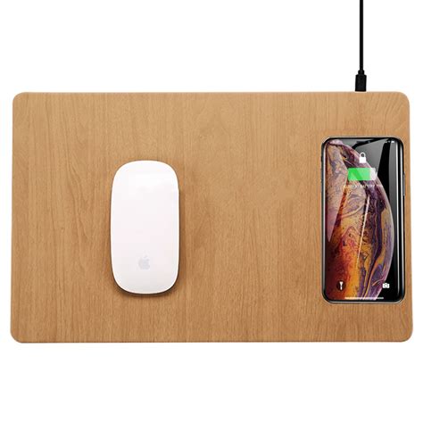 STS Wireless Charging Mouse Pad (Wood Pattern)