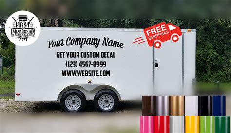 Custom Trailer Lettering Decals Enclosed trailer signs vinyl | Etsy