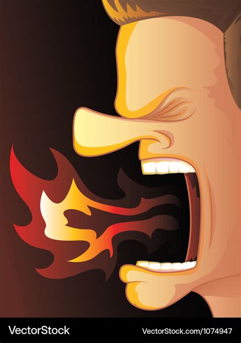 Angry fire Royalty Free Vector Image - VectorStock