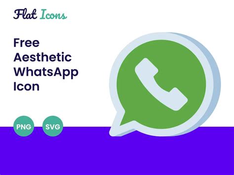 Free WhatsApp Aesthetic Icon - Flat Icons