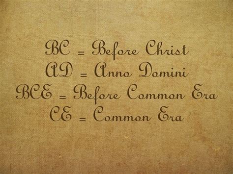 What is the Meaning of BC and AD? What does BCE and CE mean?