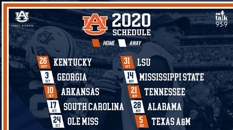 Auburn Football Schedule 2020 : The Auburn Tigers released its 2020 ...