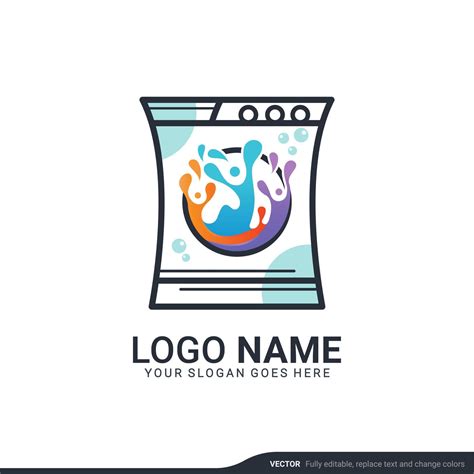 Modern laundry services logo design. Editable logo design 5338514 ...