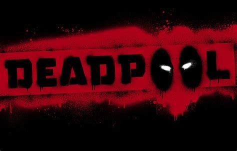 Wallpaper red, black, logo, Deadpool images for desktop, section игры ...