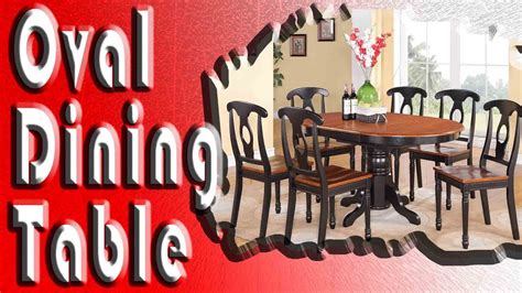 Oval Dining Table and 6 Dining Chairs | 7 Pc Dining room set - YouTube