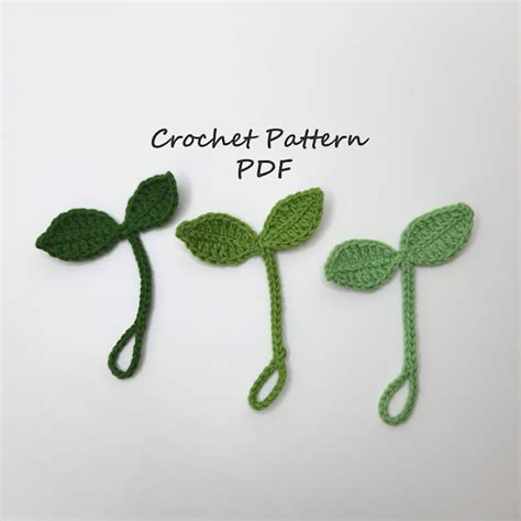 Crochet Leaf Sprout Pattern - Etsy