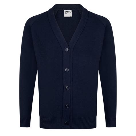 Oakfield Primary School Uniform | Navy Knitted Cardigan with School Logo | Schoolwear Centres