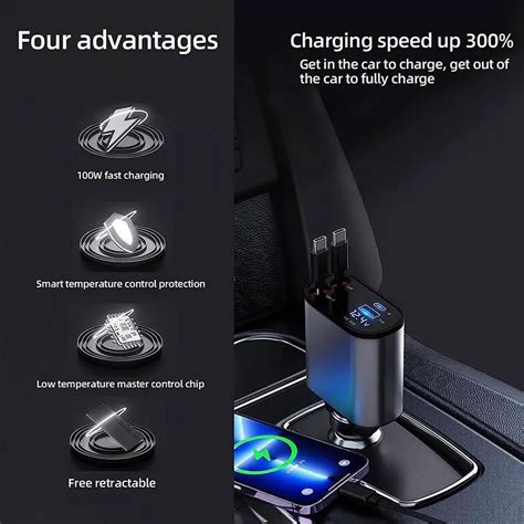 100W 4 in 1 Car Charger - Life Changing Products