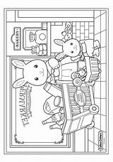 Kids n funcom  Coloring Page Calico Critters Sylvanian Families sketch template