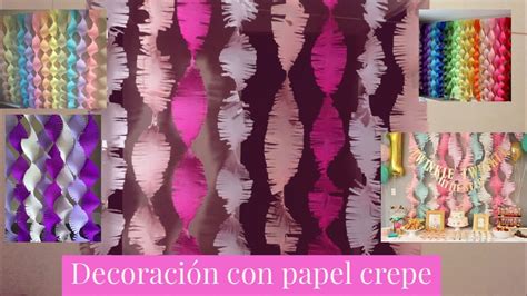 Decoración con papel crepe | Mairy - YouTube