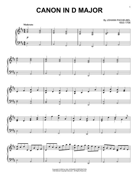 Canon In D | Sheet Music Direct