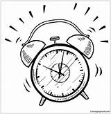 Alarm Clock Coloring Pages sketch template