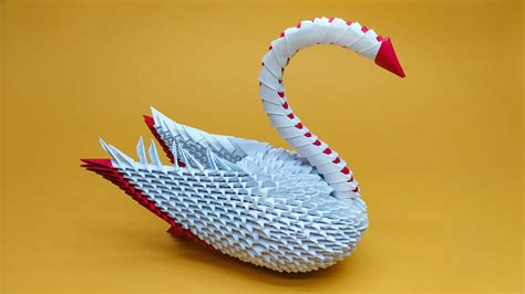 How to make a 3D origami Swan #4 - YouTube