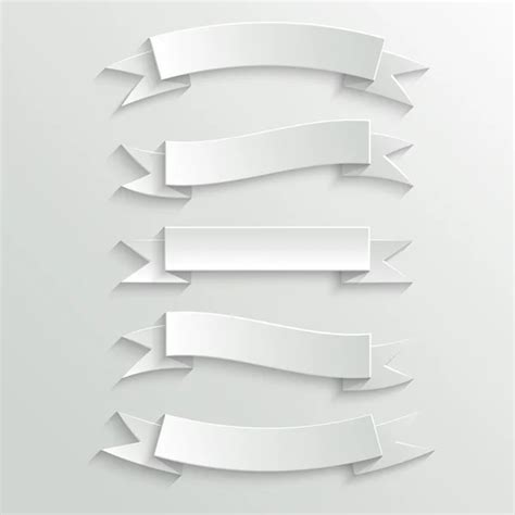 Banner blanco imágenes de stock de arte vectorial | Depositphotos