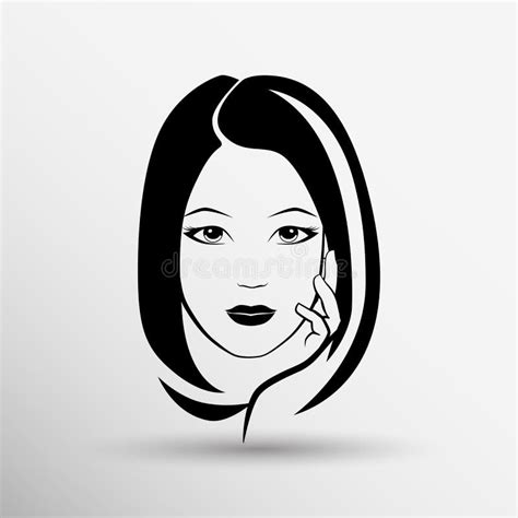 Woman Face Fashion Girl Beauty Illustration Vector Stock Vector ...